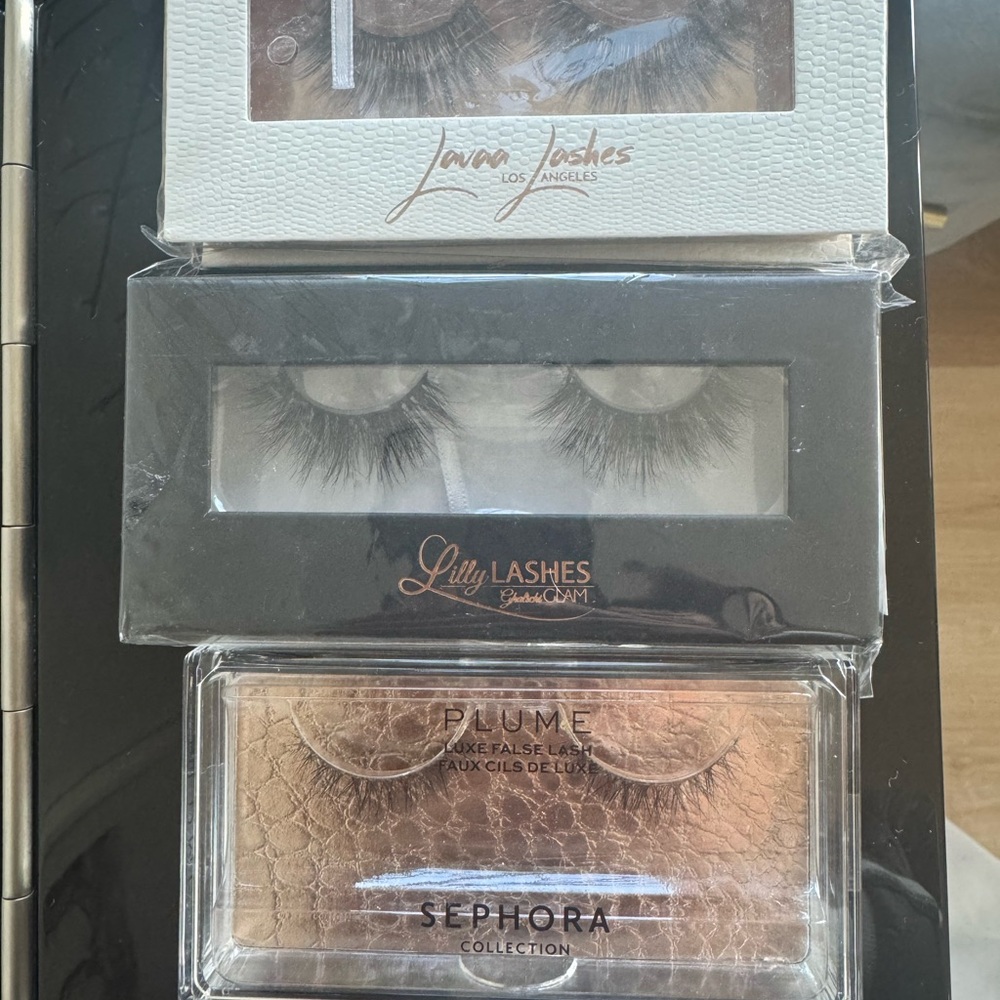 3 Brand New False Eyelashes – Lilly, Lavaa, Sephora (Sealed)